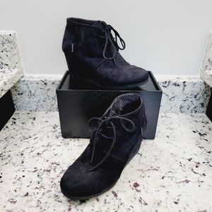Route 66 Suede Wedge Booties